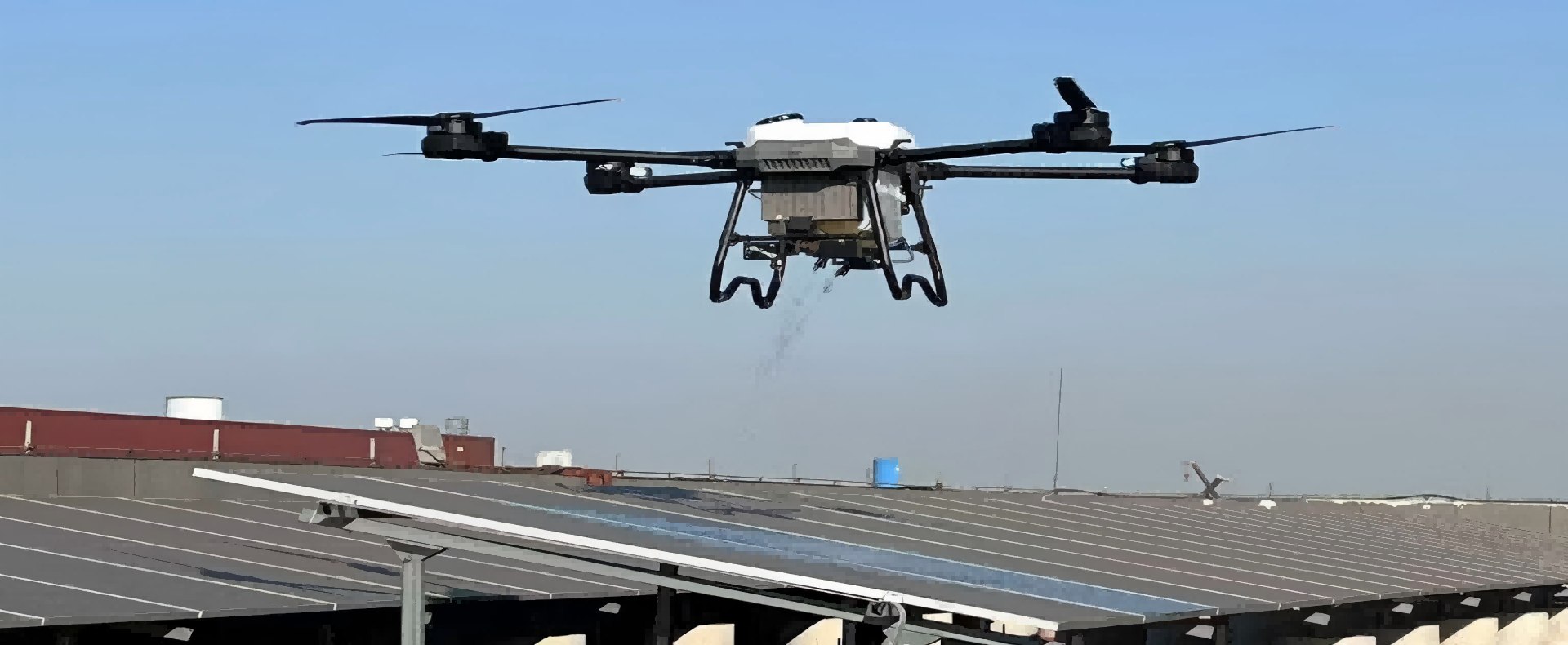 Drone-Based Solar Panel Cleaning